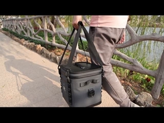 फ्रंट पॉकेट हाइपलॉन मटेरियल के साथ इंसुलेटेड 24 कैन कूलर बैग